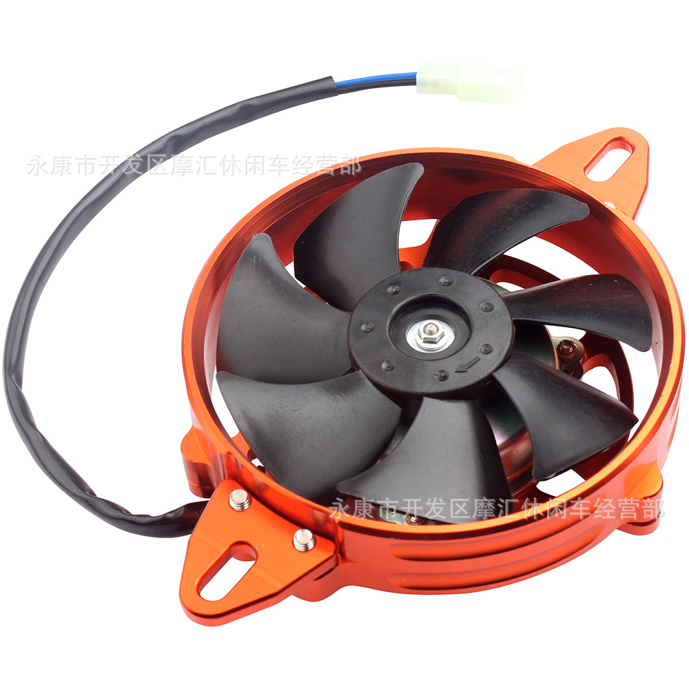 Offroad-motorrad Atv Vierrad-strandbuggy Cnc-gefräster Aluminiumlegierungs-ölkühlerlüfter 125-250 Cm³ Orange