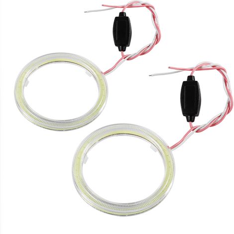 Paar Auto-halo-ringe, Angel Eye Cob-chips, Drl-led-scheinwerfer Für Motorrad Und Auto, 60 Mm