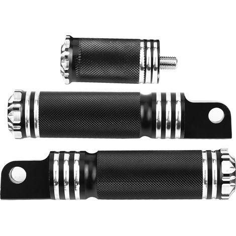 Paar Cnc-gefräste Motorrad-fußrasten (vorne Und Hinten), Schalthebel, Schwarze Fußrasten