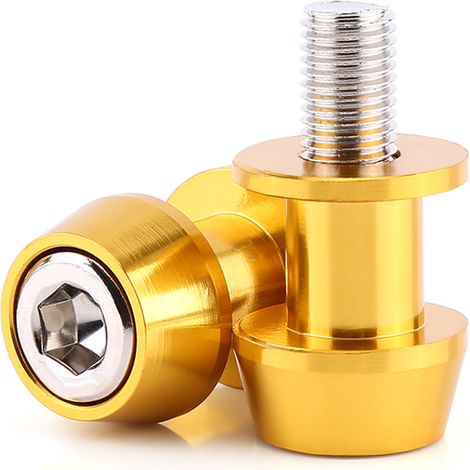 Cnc-gefräste Schwingenspulengleiter Aus Aluminiumlegierung Für Motorradschwingenspulenhalterungen (10 Mm, Gold)