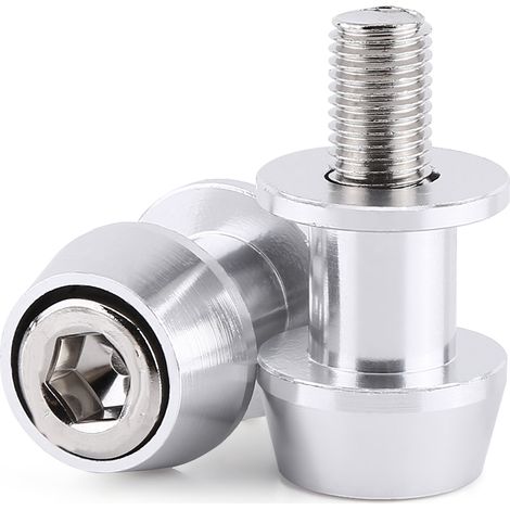Cnc-gefräste Schwingenspulengleiter Aus Aluminiumlegierung Für Motorradschwingenspulenhalterungen (8 Mm, Silber)