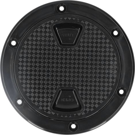 Runde Abs-bootsdeckplatte (4 Zoll), Uv-beständige Inspektionslukenabdeckung, Schwarzes Bootszubehör