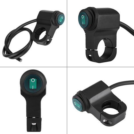 Motorrad-lenkerschalter Ein/aus-taste, Universeller 12v 22mm Nebelscheinwerferschalter, Druckknopfschalter Für Motorradscheinwerfer