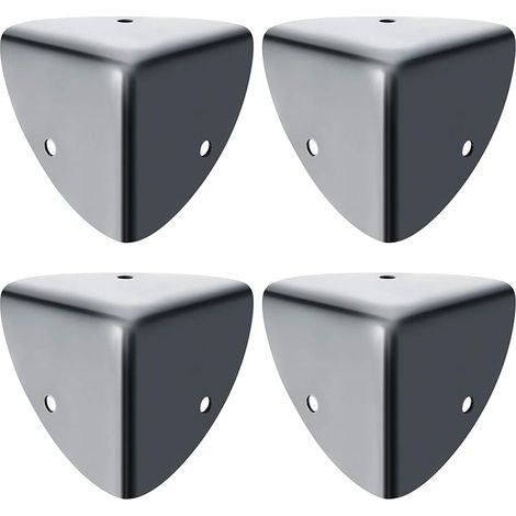 Tischkantenschoner, Rostfreie Metalleckenschützer, Stoßfester Schutz Und Dekoration Für Scharfe Tische Und Möbel, 4 Stück, Mattschwarz, Ebj039b-4p