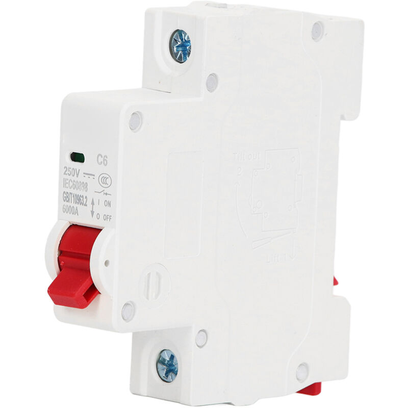 Leitungsschutzschalter 1p Dc 250v Mcb 6a Din-schienenmontage Schutzschalter 6000a Schaltleistung