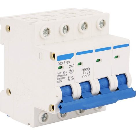 4p 6ka 50hz Dz47-63 Miniatur-leistungsschalter 40a 400v Überlast- Und Kurzschlussschutz Für Beleuchtungsverteilungsleitungen In Wohngebieten
