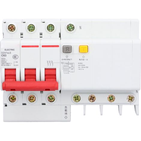 Leitungsschutzschalter C63 3p+n Din-schienenmontage Für Haushaltstextilien 63a Ac 400v
