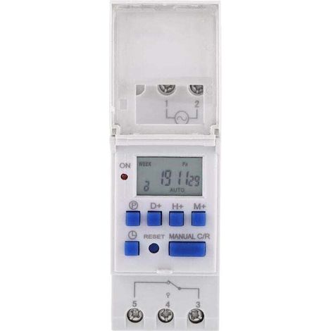 Digitaler Programmierbarer Timer, Zeitschalter Mit Lcd-anzeige, 16 Ein- Und 16 Ausschaltzyklen (12 V)