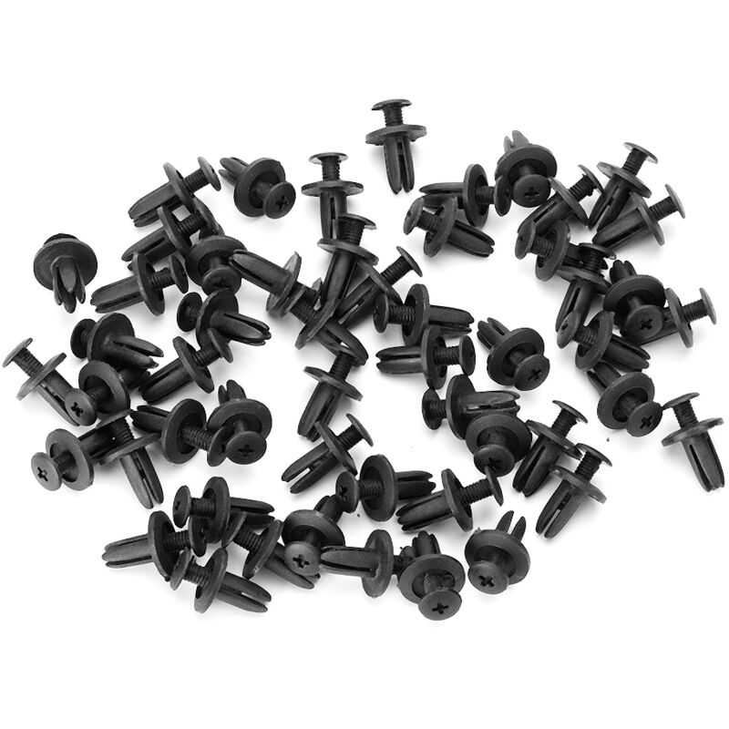 50 Stück Türverkleidungsclips, Kotflügel- Und Stoßstangenbefestigungen, Druckknopfnieten, 6 Mm Für Honda Und Toyota