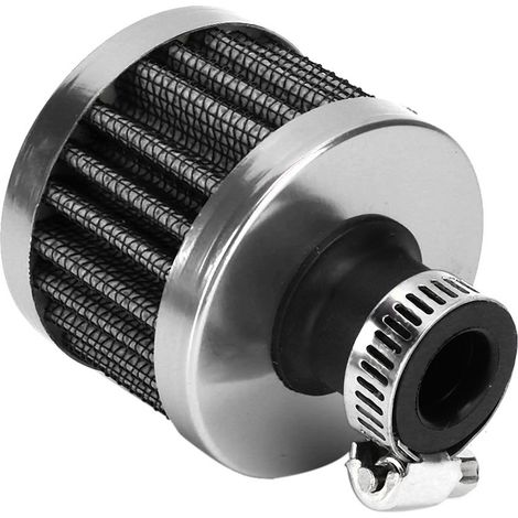 13 Mm / 0,5 Zoll Mini-luftansaugfilter Kurbelgehäuseentlüftung Universal-autozubehör Silber