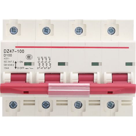 Leitungsschutzschalter, Typ D, Industriebedarf, Dz47100 4p D80 100a