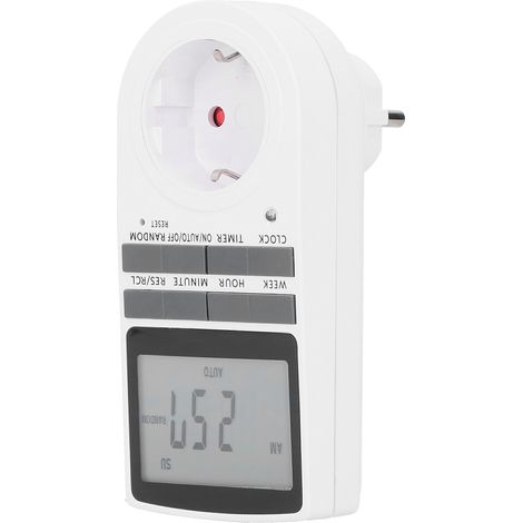 Digitaler Timer, Energiesparender Steckdosenprogrammierer, Tasten Mit 8 Konfigurierbaren Programmen, 12/24-stunden-modus Für Steckdose, Licht, Küchentimer