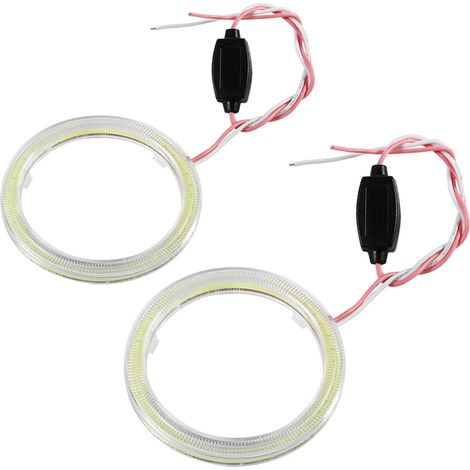 1 Paar Auto-halo-ringe, Angel Eye Cob-chips, Drl-led-scheinwerfer Für Motorrad Und Auto, 70 Mm