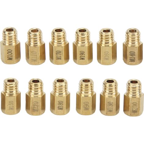 12-teiliges Hauptdüsenset Für Vergaser 90200, Hochbelastbare, Vergoldete Metalldüsen Für Mikuni Vm Tm Tmx