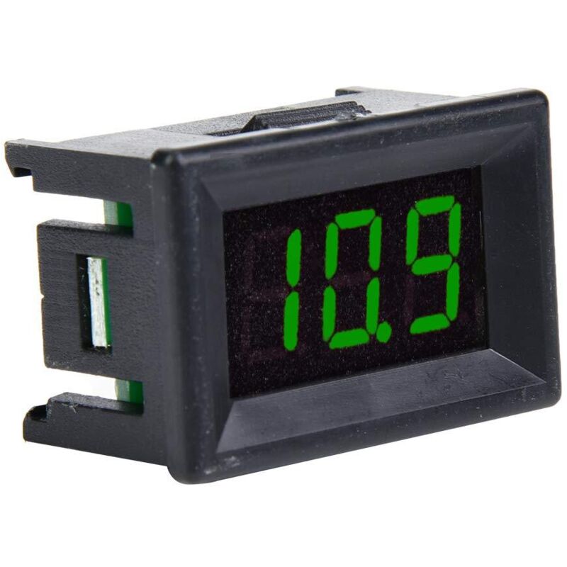 Spannungs- Und Leistungsmesser, Digitales Zweidraht-voltmeter 0,36 Zoll Dc 2,4-30 V, Im Uhrzeigersinn Drehen Zum Verringern (grün Hinterleuchtete Schrift)