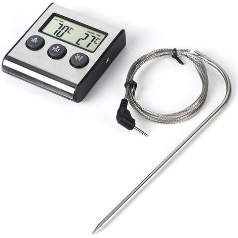 Digitales Thermometer Zum Kochen, Grillen Und Braten Von Fleisch. Thermometer Mit Timerfunktion.
