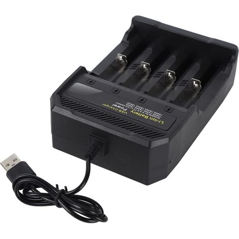 Intelligentes Ladegerät Mit 4 Ladeplätzen Für Lithium-ionen-akkus Für Outdoor-reisen