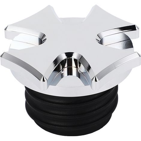 Cnc-gefräster Tankdeckel Aus Aluminium, Belüfteter Tankdeckel, Dekorativer Ersatzdeckel Für Touring-motorräder, Silberfarben