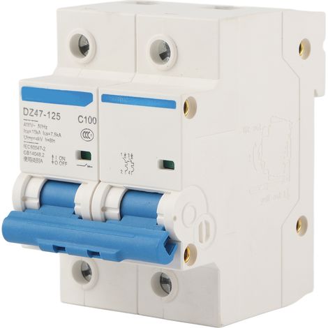 400v 80/100/125a Fehlerstromschutzschalter Dz47125 Miniatur-leistungsschalter 2p (100a)
