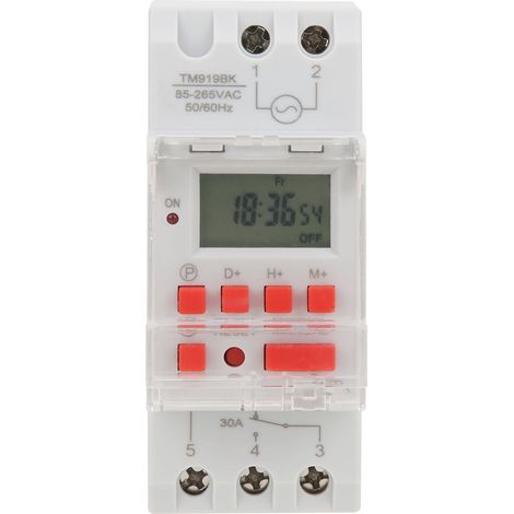 Tm919bk Digitaler Zeitschalter, Analoger Schalter, 7-tage-programmierbarer Zeitschalter, Schienenschalter 85–265 V