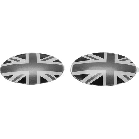 Paar Graue Union-jack-schaltknaufabdeckungen (links/rechts) Als Ersatz Für Cooper F54 F55 F56 F57 F60