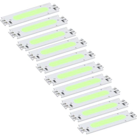 Lange Led-streifen, 10 Stück Led-chips Cob-lichtquelle, Lange Led-streifen, 12 V, 2 W, Für Autobeleuchtungszubehör (grünes Licht)
