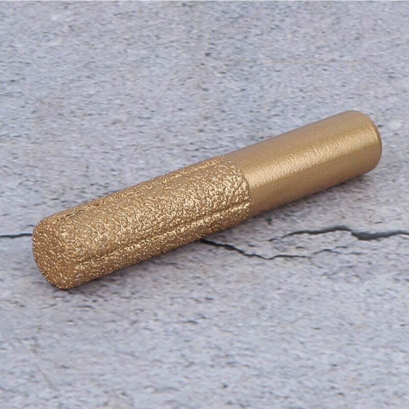 Diamant-fräser, Goldgelötet, Gerader Schaft, Verzinkt, Für Marmor- Und Granitkantenbearbeitung (12,7 13,5 75 Mm)
