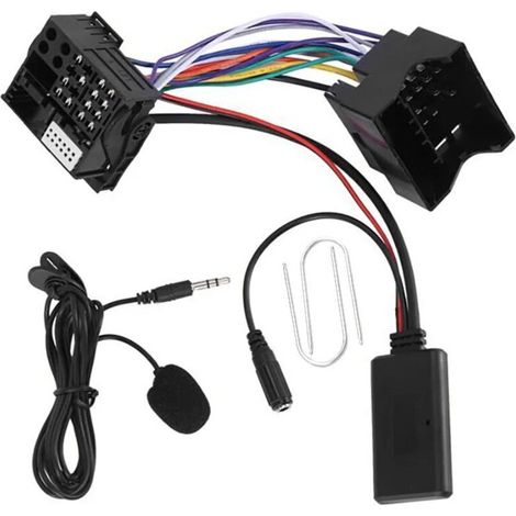 Bluetooth 5.0 Auto-aux-kabel Freisprechmikrofon-adapter Kostenlose Anrufe Mobiltelefon Praktisch Für Peugeot Citroen C2 C5 Rd4.