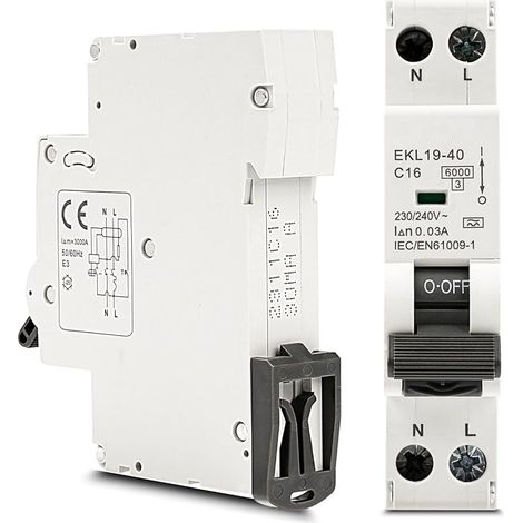 30ma 16a 230vac Rccb Fehlerstromschutzschalter Elektrische Schutzschalter Typ A 1p+n 18 (ekl19-40)