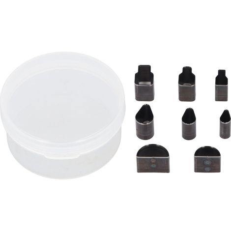 Stanzformen-set Für Leder, Oval, Halbkreisförmig, Tropfenförmig, Quadratisch, Zum Stanzen Und Formen, Aus Legiertem Stahl, 8-teilig