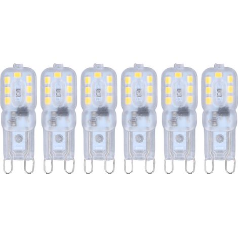 Dimmbare G9-glühbirne, Augenschutz, Energieeffizient, 14 Leds, 3 W, Kerzenleuchter-tischlampe, 6er-pack, Neutralweiß, 110 V