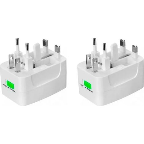 Netzadapterstecker, Abs-gehäuse, 1300 W Weltweiter Reiseladegerät-konverter 100–240 V, 2 Stück