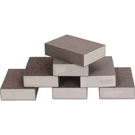 Schleifschwämme, Trockene Und Nasse Schleifklötze, Grober, Mittlerer Und Feiner Schleifschaum, Körnung 36, 60, 80, 100, 120, 180, 220, 7 Stück