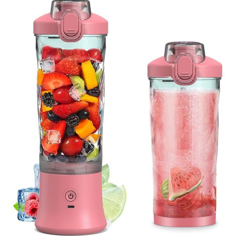 Tragbarer 600-ml-standmixer, Zitruspresse In Persönlicher Größe Für Shakes Und Smoothies Mit 6 Klingen, 150 W, Auslaufsicher, Wiederaufladbar, Tragbar, Für Reisen, Sport, Zuhause Und Büro.