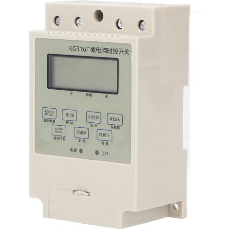 Programmierbarer Digitaler Timer, Mikrocomputer, Elektronische Relaissteuerung, Zeitschaltuhr, Schienenmontage Mit 25-a-transformator, Beige