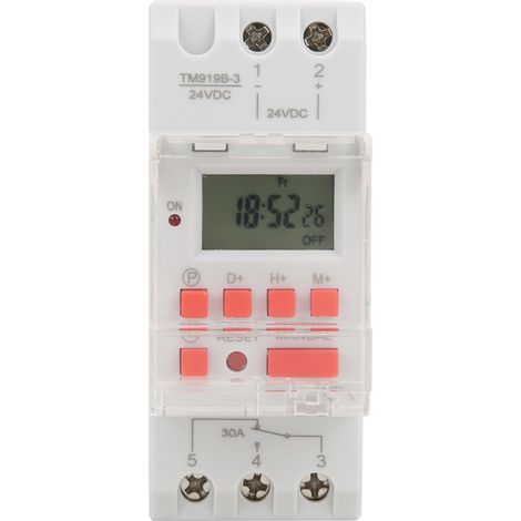 Dc 24v 30a Wochenzeitschaltuhr (12/24 Stunden) Mit Lcd-anzeige Und Programmierbarem Zeitrelais (aus-/ein-/aus-steuerung)