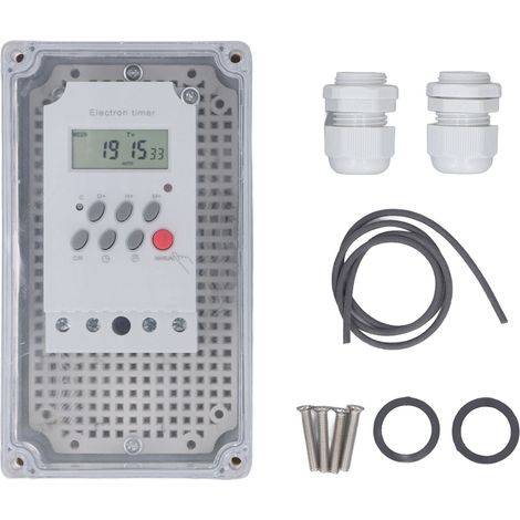 Zeitschaltuhr Für Poolpumpen, Wasserdichte Digitalbox, Programmierbarer Zeitschalter Für Heizung, Spa-motor, 220 V Wechselstrom