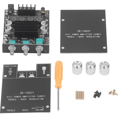 100-w-audio-leistungsverstärkerplatine Mit Bluetooth 5.0 Zweikanal-stereoempfänger, Dc 12–24 V
