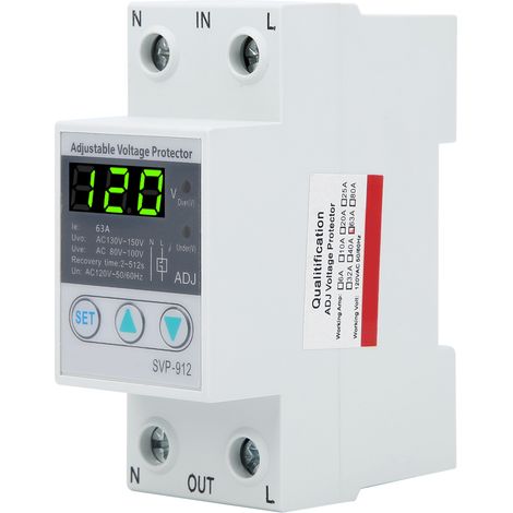 Svp912 120vac Einstellbarer Automatischer Unterspannungsschutzschalter Mit Rückstellung (63a)