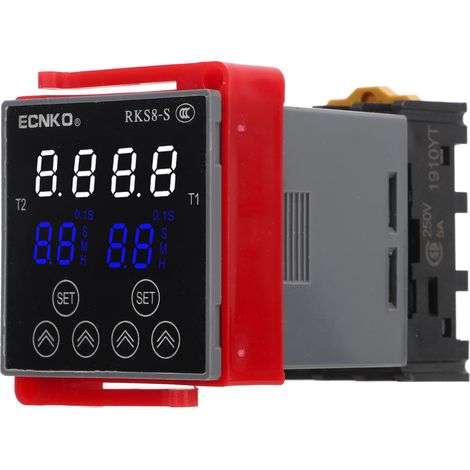 Multifunktionales Zeitverzögerungsrelais Mit Einfacher Lcd-anzeige, 1 Zyklus Ein-/ausschaltverzögerung 0,1 S–99 H, 12 V Dc