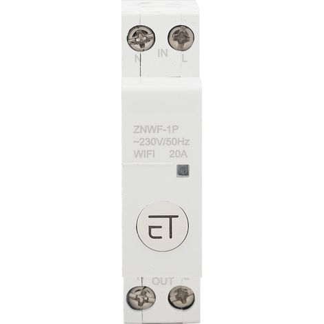 Intelligenter Wlan-leistungsschalter, Fernsteuerschalter Für Verteilerkasten 1p Ac230v Ip20 20a