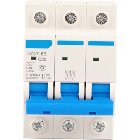 Leitungsschutzschalter (miniatur) Ac 400 V 6/10/16/20 A 3-polig Mcb Safety Dz47-63 (20 A)
