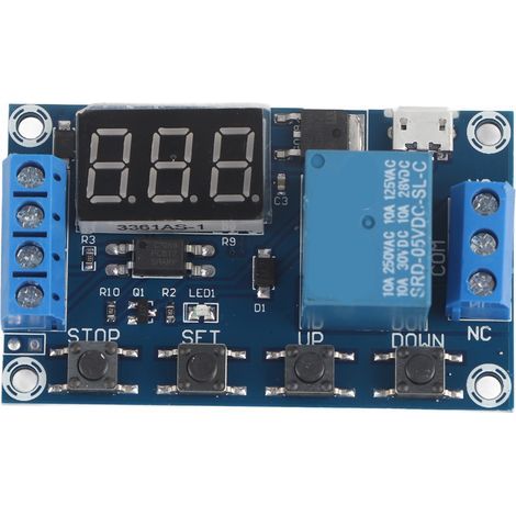 Verzögerungs-ein-/ausschaltmodul, Empfindliches Dc 6v-30v-timermodul, -40℃-85℃, Zuverlässig, Einstellbar Mit Digitaler Led-anzeige Für Industrielle Anwendungen