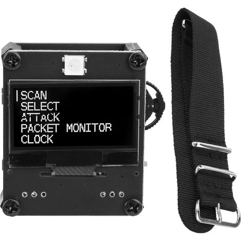 Esp8266 Programmierbares Entwicklungsmodul Mit Wlan-platine, Uhrenpanel Mit Armband, 3,7 V Dc 500 Mah Akku