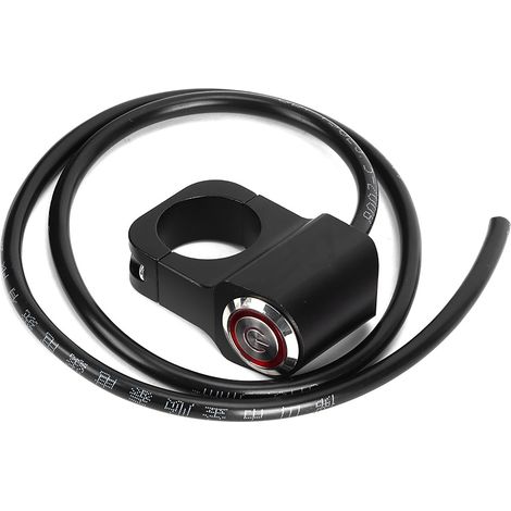 12v 25mm/0,98 Zoll Wasserdichter Led-scheinwerfer-lenkerschalter Aus Edelstahl Für Motorrad/atv, Schwarz