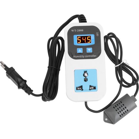 Digitaler Feuchtigkeitsregler, Entfeuchtungsschalter, 0%-99% Rh Stecker Wt2000