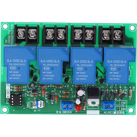 Zeitgesteuerte Leistungssteuerungskarte, 4-kanal-einstellbares Sequentielles Steuermodul 30 A 0,5–4 S
