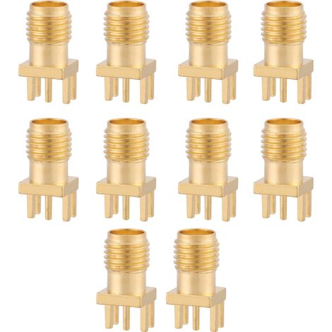 Sma-buchse, Driftwinkelstecker, 10 Stück, Vibrationsfeste Hf-steckverbinder Zum Anschluss Von Antennensteckern, Zum Löten Von Drahtlosen Geräten Und Leiterplatten