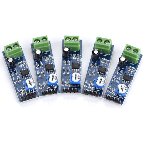 Leistungsverstärkermodul, Leiterplatte, 10-kω-einstellwiderstand, Stabil, Komfortable Lautstärkeregelung, Lm386-chip, 5 Stück, 5–12 V