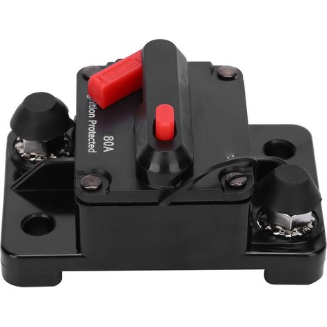 Selbstzurücksetzender Leitungsschutzschalter, Sicherungshalter, Wasserdichter Automatischer Schalter Aus Rotem Kupfer, Dc 12–42 V, 80 A